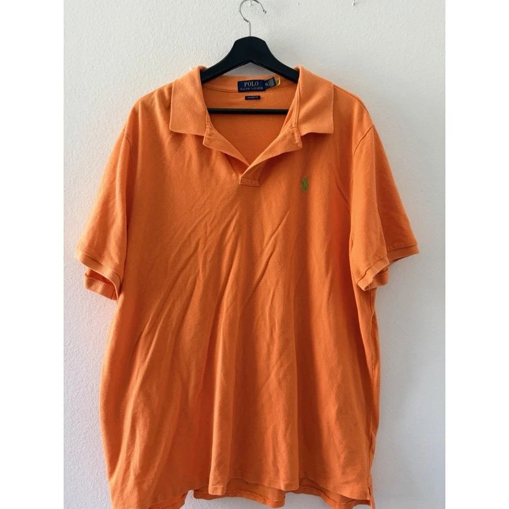 Polo Ralph Lauren Men's Orange Classic Fit Polo Shirt Short Sleeve Size XXL